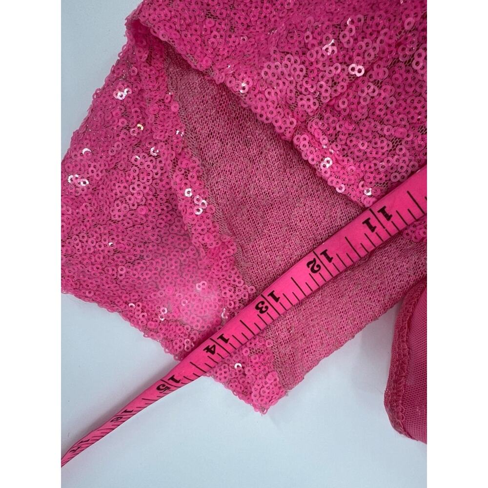 Portia & Scarlett hot pink sequin gown sz 4 - Picture 10 of 10